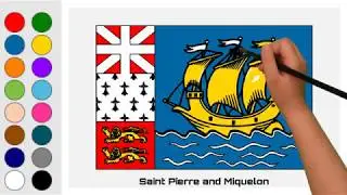 Flag of Saint Pierre and Miquelon - North America