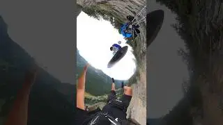 Kayak BASE jump goes wrong! #basejump #basejumping #adrenaline #slipnslide #slipandslide #fail
