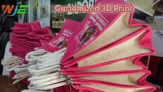 #customized 3d Print jute bags #Anniversary Gift Bags
