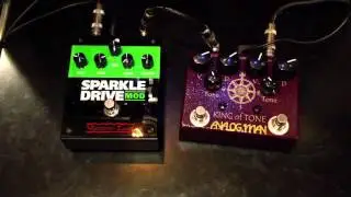 Voodoo LAb Sparkle Drive Mod vs analog Man King of Tone V4