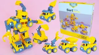 ASMR Satisfying Unboxing Golden Robot That Transforms from a Car | Review Toys