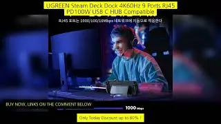 Ugreen Steam Deck Dock 4K60Hz 9 Ports Rj45 Pd100W Usb C Hub Compatible With