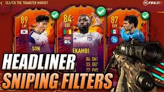 INSANE HEADLINERS SNIPING FILTER!!! THE BEST FIFA 21 SNIPING FILTERS!!! MAKE 50K AN HOUR ON FIFA 21!
