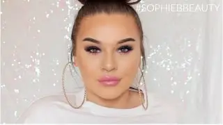 Navy Blue Smokey & Pink Glitter Make Up Tutorial | BEST FOUNDATION EVER | SophieBBeauty