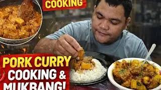 Pork Curry Cooking & Mukbang 🍛🔥 | Spicy Pork Curry with Rice | GT VlogsSpicy Pork Curry Mukbang 😋 |