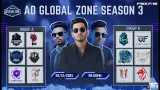 AD Global Zone Season 3 | Free Fire Esports Tournament | Group A vs Group B | Live Match