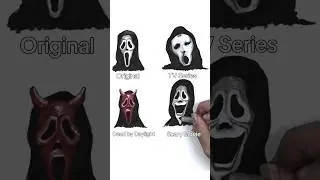 WHICH VERSION DO YOU LIKE? #halloween #scream #ghostface #howtodraw #drawing