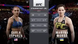 UFC Fight Night Oklahoma City: Carla Esparza vs Maryna Moroz (simulation)