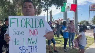 Business owners and workers protest Florida's new immigration law, close doors to businesses