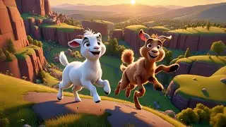 Four Gentle Goats Climb a Hill | Calm Nursery Rhyme for Kids | Soothing Songs and Preschool Learning