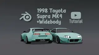 HOW TO Model 3D CAR in Blender - FULL TUTORIAL Timelapse #lowpoly #widebody