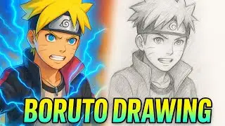 BORUTO Realistic Drawing ✨| Bright Anime Sketch Transformation|Pencil Art|NCS Music|Step by Step