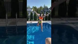 Jumping High off Diving Board for my BOYFRIENDS Water Balloon Target Practice #shorts