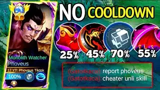 WHEN GLOBAL PHOVEUS ABUSE THIS NEW COOLDOWN EMBLEM AND BUILD😱 TOP GLOBAL PHOVEUS REVAMP GAMEPLAY