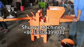  Shunya MachineryQMR2-40 Small Handmade Clay Brick Making Machine Practical Operation Video