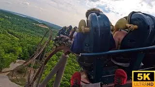 Wildfire POV 5K Back Row INSANE FIRST DROP Silver Dollar City Branson, MO