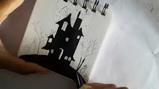 Halloween| Halloween Sketch| Pocket Sketchbook| Movies Books Coffee| Art| Sketching| #Halloween