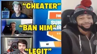 NINJA, TFUE, SYPHER And LUPO Reacts To Idrop Bodies Cheating in Fortnite Summer Skirmish Tournament