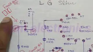 LG Slim tv Horizontal O/P stage  Fault Finding  H O/P बार-बार खराब हो जाता है ।