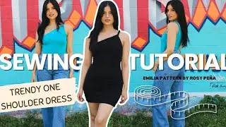 DIY Twisted One-Shoulder Top/Dress Sewing Tutorial - ROSY PE&Ntilde;A PATTERNS (EMILIA PATTERN)