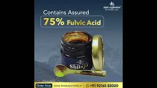 100% Pure Shilajit Resin With 75% Of Fulvic Acid Assured by Deep Ayurveda