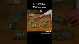 Pythagoras with Beer Mats: 3&sup2; + 4&sup2; = 5&sup2; 🍻 #pythagorastheorem