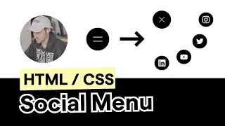HTML / CSS - Code creative social menu