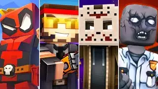 Pixel Combat: Zombie Strike vs Pixel Gun 3D vs Pixel Strike 3D vs Hide from Zombies Android Gameplay