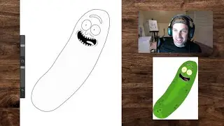 How to Draw The Pickle Rick from Fortnite 🥒
