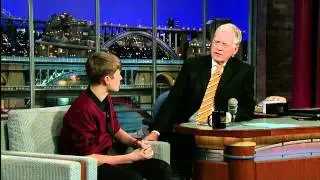 Justin Bieber On Late Show With David Letterman Preview - Paternity Test