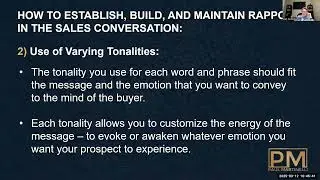 Weekly Sales Lessons - Tonality and Voice Control