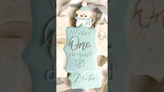 Winter Onederland Cookie Decorating #shorts #asmr #decoratewithme #cookiedecorating #firstbirthday