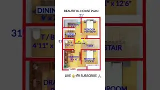 21 x 31 House Design/ #buildmyhome #houseplan #housedesign #housemap #home #trending