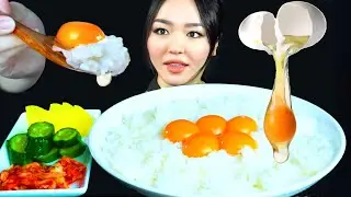 ASMR RAW EGG ON RICE 🥚🌾 | Tamago Kake Gohan | English subs | Eating Sounds | Mukbang