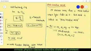 Dual nature of radiation and matter class 12 //Threshold frequency ,Work function  part 11.1 by ks