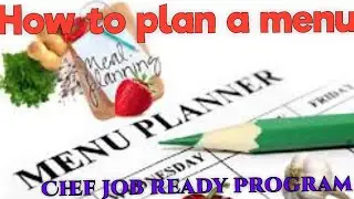 What Is Menu Plan || How To Plan A Menu || Do You Know Menu Planning?|| What Key Points To Plan menu