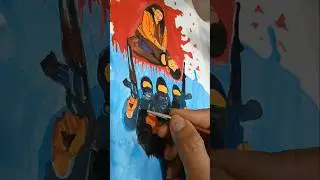 pahalgam attack drawing with acrylic/painting of pahalgam attack #shorts #acrylicpainting