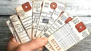 Vintage Railroad Luggage Tags [Grungy Tags with Stamping]