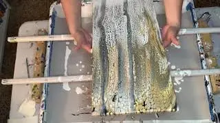 #57 Swipe, Tilt, Embellish. 3 Techniques used on this 1 pour!  Beautiful Results! 😍😍😍