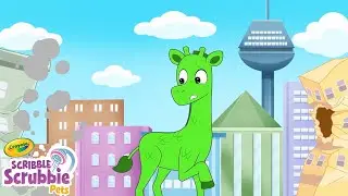 He Turned Into A Giant! | Crayola Scribble Scrubbie | Funny Cartoons for Kids