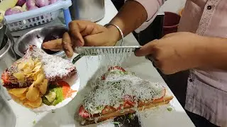 BIG TRIPLE LAYER VEG CHEESE GRILL SANDWICH || Mumbai Veg Grill Sandwich | Mumbai Street Food