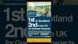 Scholarship of &pound; 6000_Heriot-Watt University Scotland  #studyinuk #ukstudy