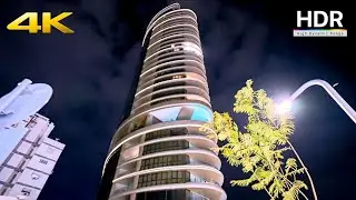 Night Walk in Downtown Nicosia, Cyprus【4K HDR】