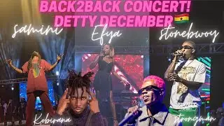 BACK2BACK CONCERT||@Stonebwoy @samini_dagaati @efyamusic ||DETTY DECEMBER IN GHANA🇬🇭!(i took off my wig😂)