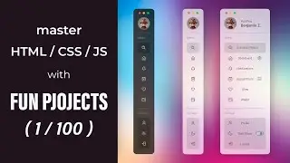 01 -  Animated Responsive Sidebar Menu | Master HTML / CSS / JavaScript with Fun Projects (1/100)