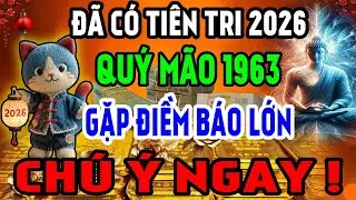 Sự Thật Động Trời Chỉ Tôi Dám Nói: Quý Mão 1963 Năm 2026 Gặp Điềm Báo Lớn, Không Xem Là Rất Phí