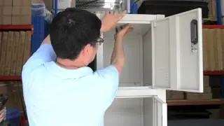 install 2 column metal locker