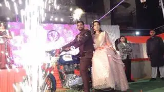 Most Unique bride and groom entry | Bullet bike | Rajwadi entry | Best Couple entry ever
