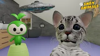 Funny Cat vs Alien - Andy Animals