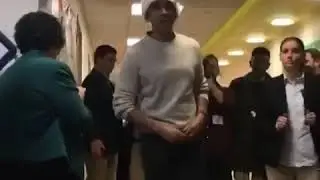 Former President Barack Obama visited Children&rsquo;s National Medical Center in Washington